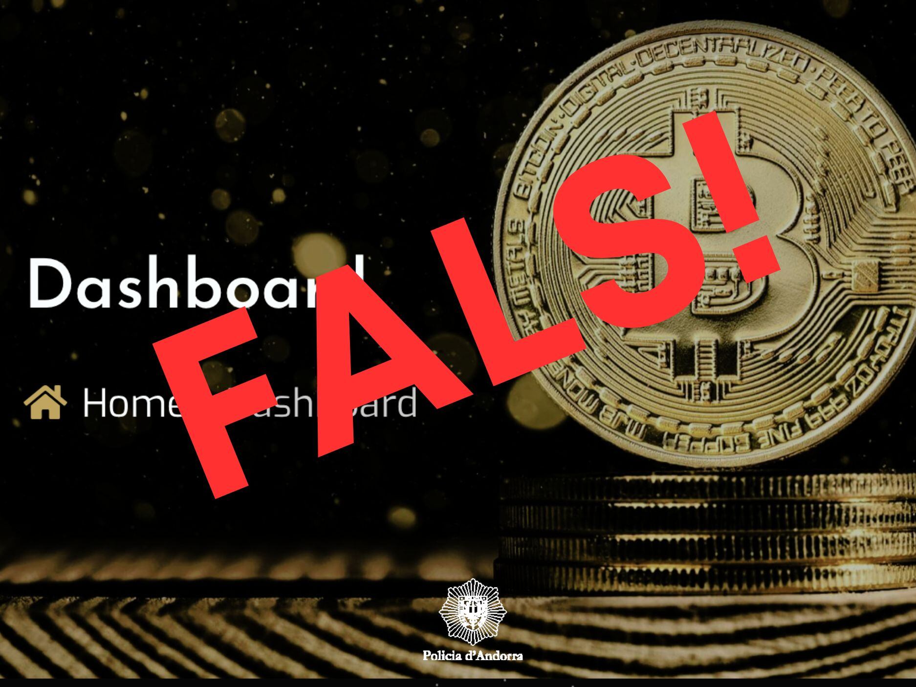 Imatge d&#039;una pàgina web falsa per captar víctimes.