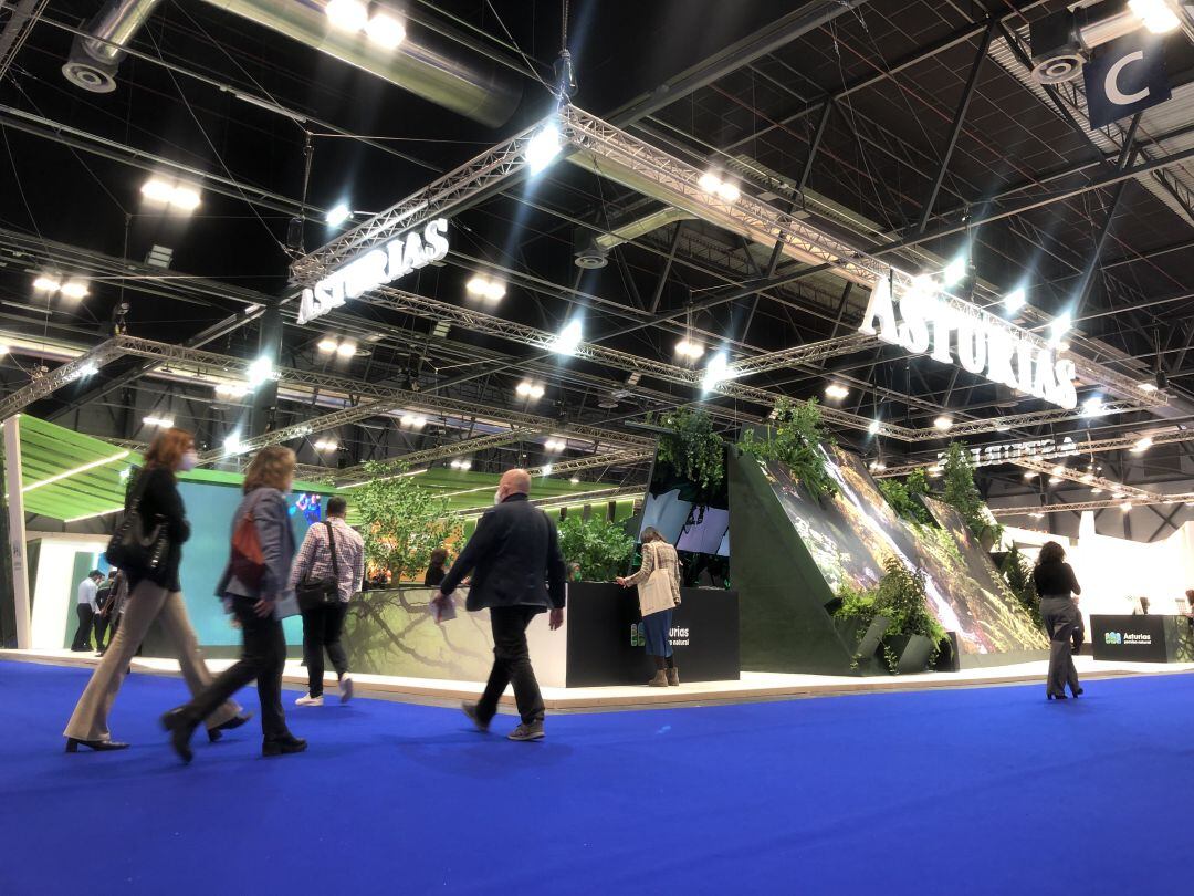 Stand de Asturias durante la Feria Internacional de Turismo celebrada en Ifema.