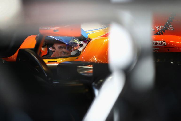 Fernando Alonso, en su McLaren