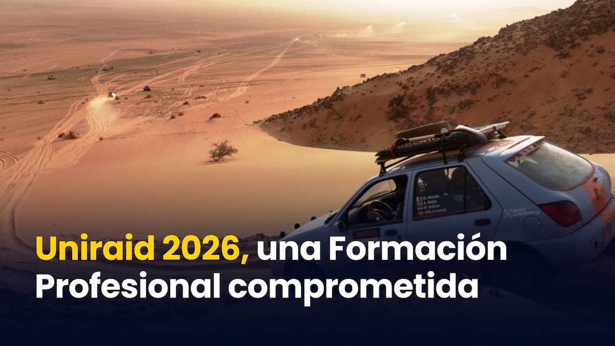1.500 kilos de solidaridad desde Otxarkoaga al desierto: así vive un centro de FP el reto del Uniraid 2026