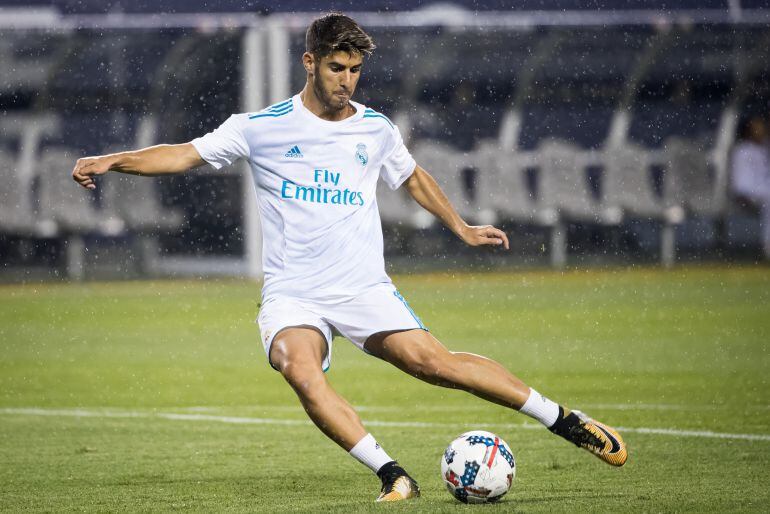 Asensio durante un entrenamiento