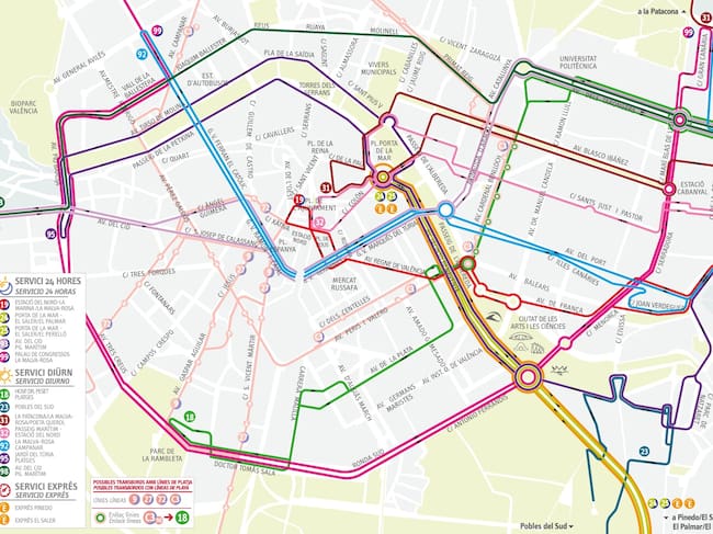 Empresa Municipal de Transportes (EMT) de València inicia su servicio especial de verano con refuerzos en las líneas que llegan a las playas