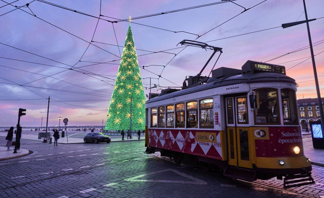 Ambiente navideño en Lisbooa. 