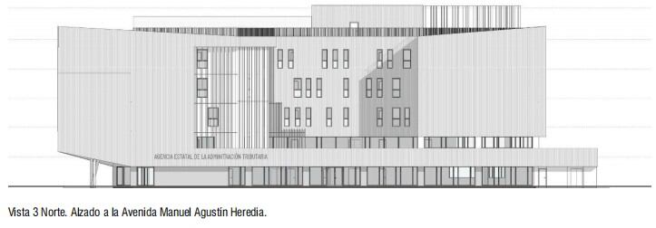 Alzado del nuevo edificio