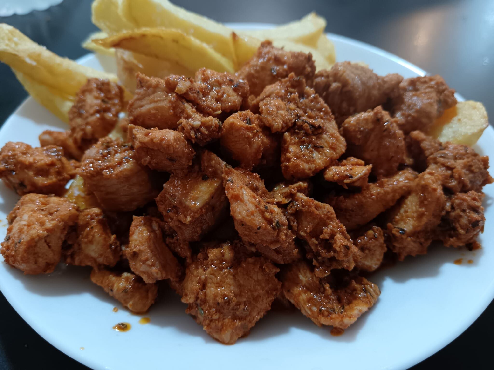 Zorza con patatas fritas