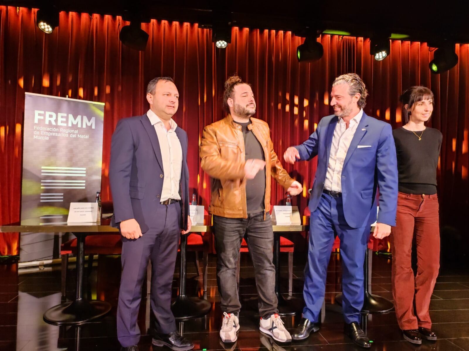 El presidente de FREMM, Alfonso Hernández junto al Presidente de Cinemur, Alejandro Rius, el secretario general de FREMM, Andrés Sánchez y Eva Libertad, vicepresidenta de CINEMUR