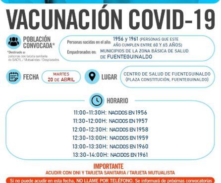 Información sobre la campaña de vacunación en Fuenteguinaldo.