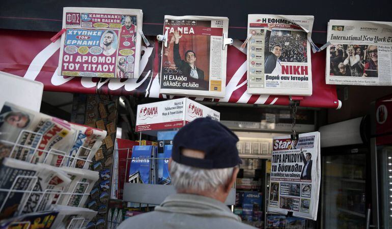 Portadas de prensa tras la victoria de Syriza en Grecia.