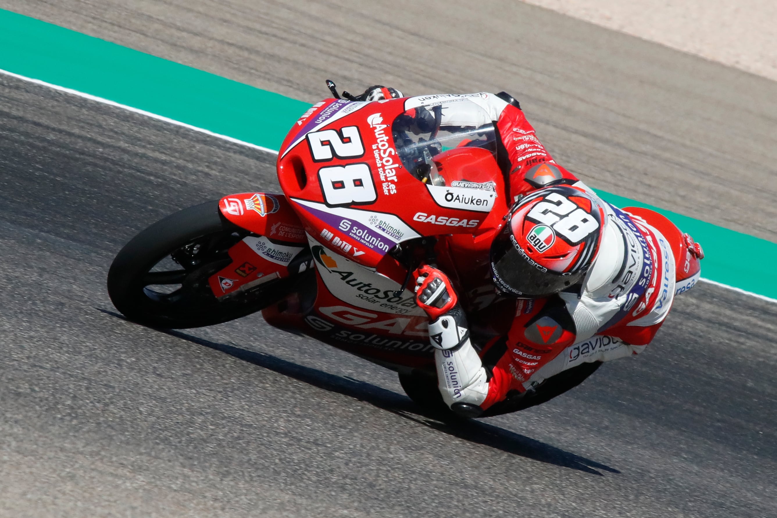 ALCAÑIZ (TERUEL), 16/09/2022.- El piloto Izan Guevara (Aspar Team GasGas)  EFE/ Javier Cebollada