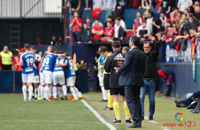 Contraste de sensaciones entre Diego Martínez y Joseba Etxeberria tras el gol del Tenerife