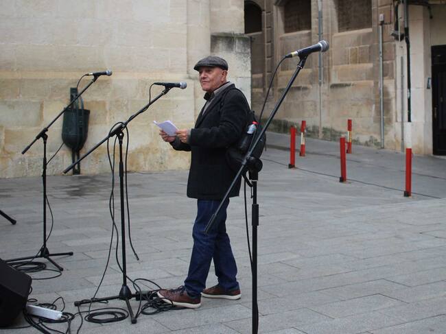 Manel Rodríguez Castelló, president d'Amics de Joan Valls, va ser el conductor de l'acte