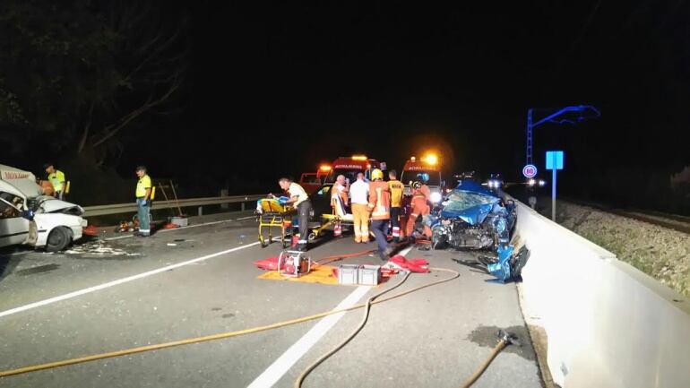 Imagen del accidente en la N-332