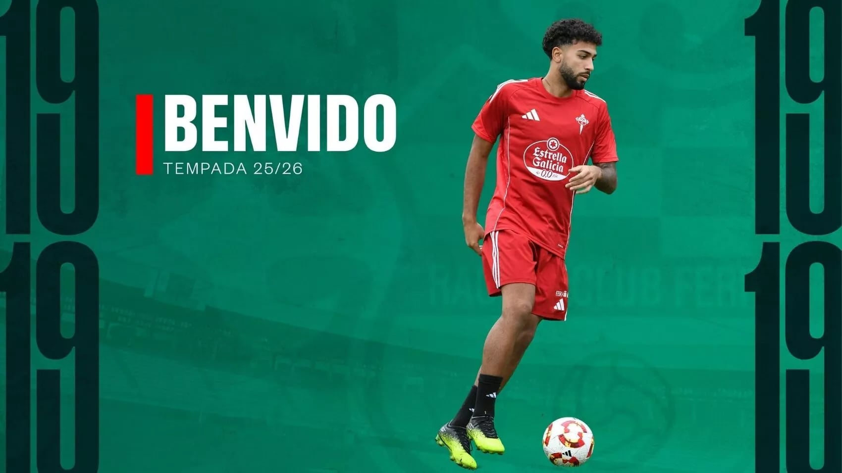 Imagen de bienvenida del Racing a Pujol en redes sociales