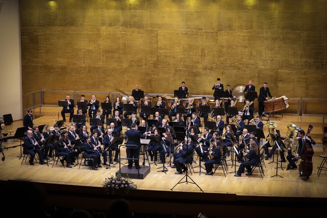 L' Ateneu Musical de Cocentaina durante su participación en la Sección 2º del Certamen Provincial de Bandas de Alicante.