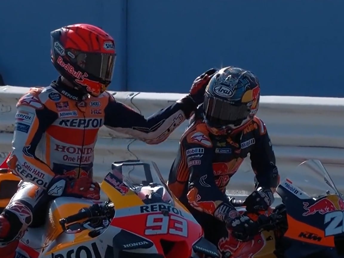 Gesto cariñoso de Marc Márquez con Dani Pedrosa