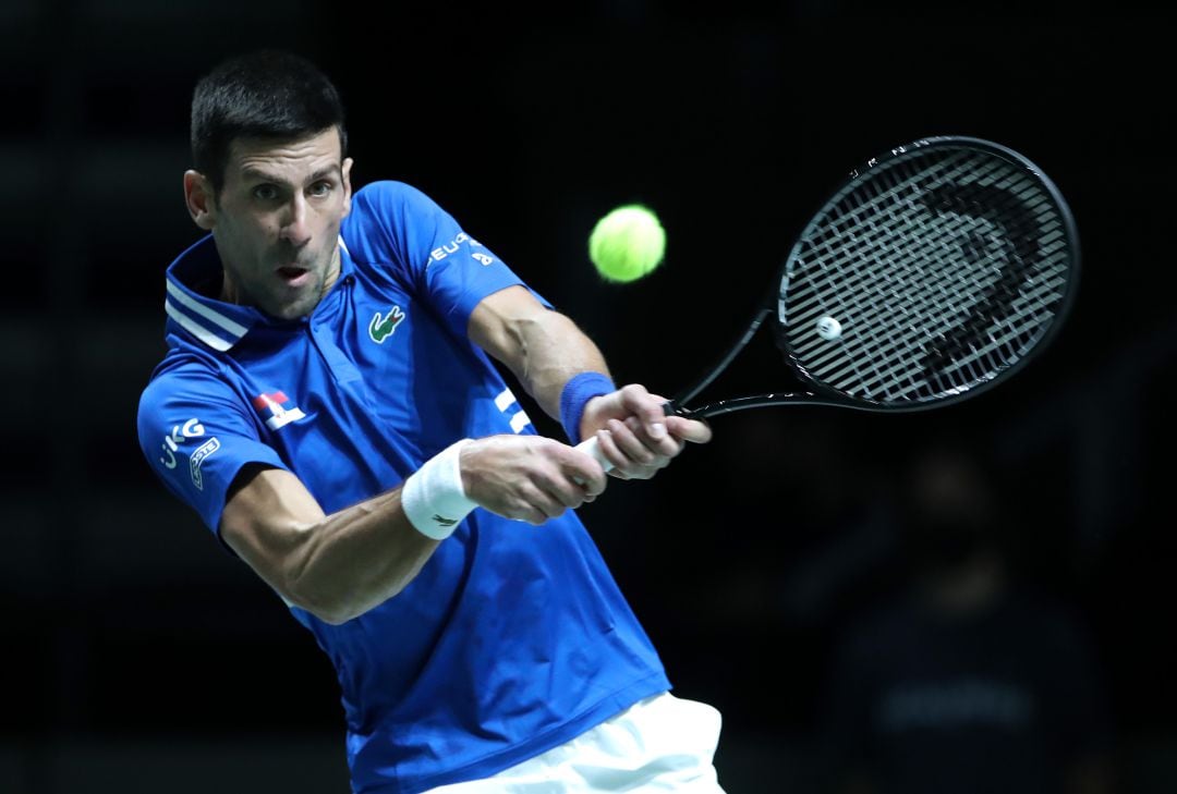 Djokovic, durante la final de la Davis Cup FInals