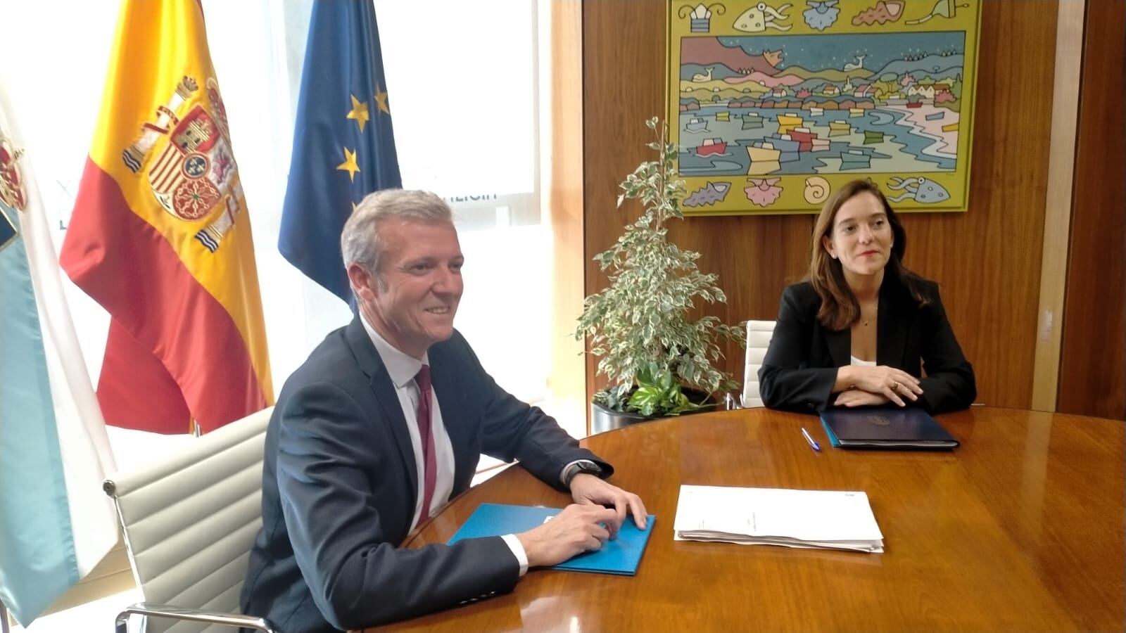 Alfonso Rueda e Inés Rey