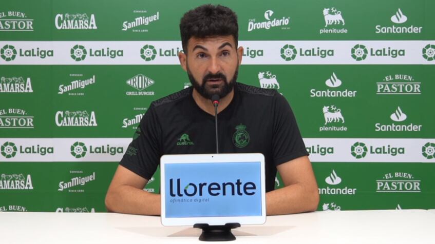 Fernández Romo, en la previa del Tenerife - Racing