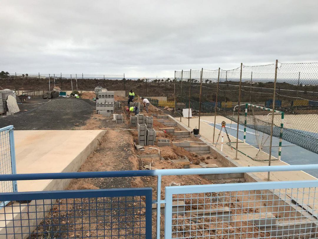 Trabajos en el CEIP Costa Teguise.
