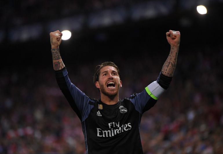 Sergio Ramos celebra el pase a la final