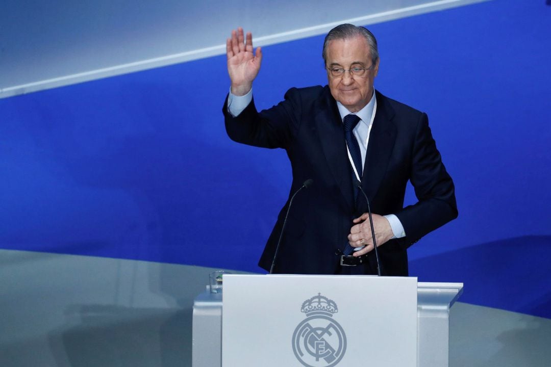 Florentino Pérez, durante la Asamblea