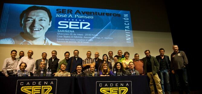 El equipo de SER Aventureros en los cines de Sariñena