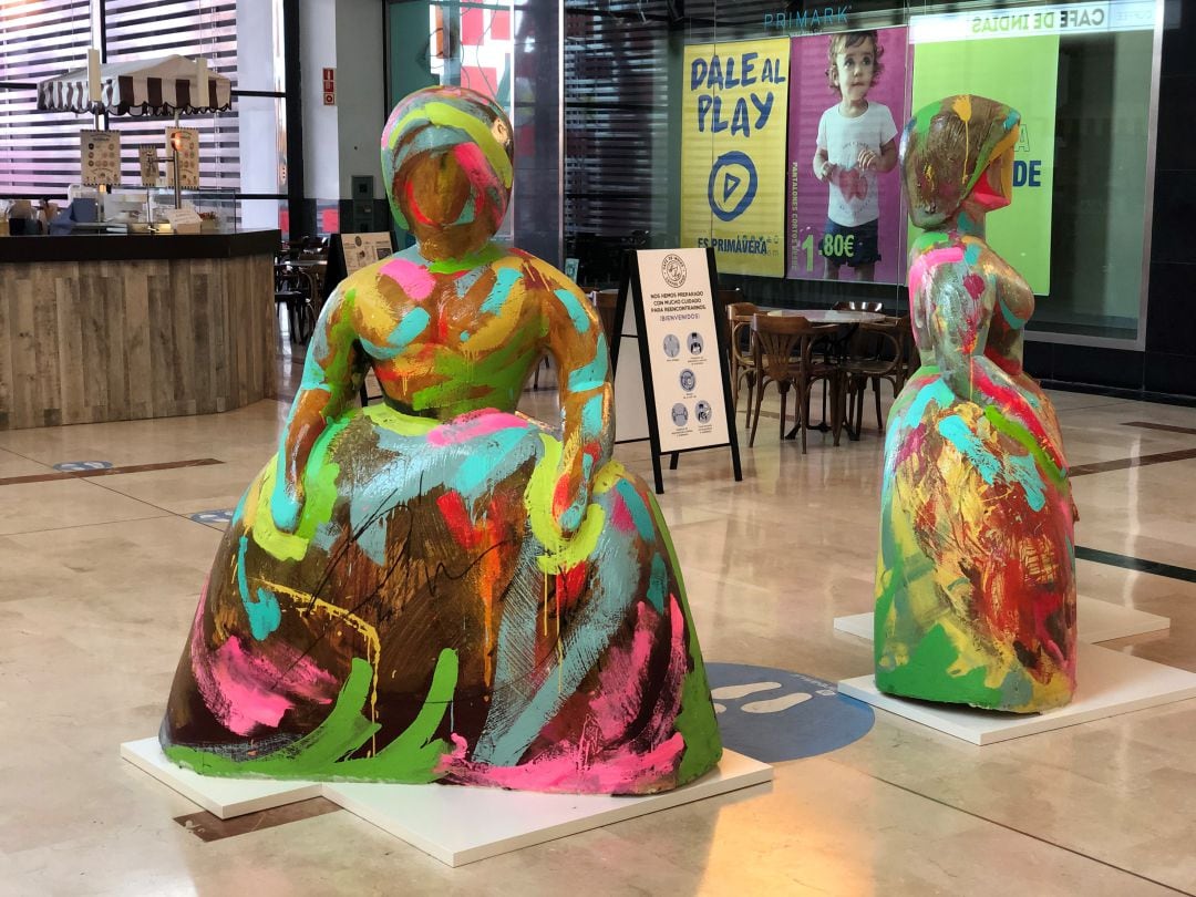 Dos de las obras que ya están ubicadas en el centro comercial Área Sur