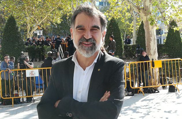 Jordi Cuixart en su primera comparecencia en la Audiencia Nacional