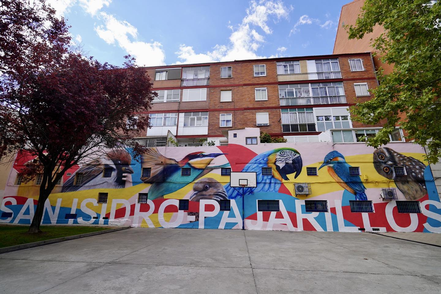 Uno de los murales en el Barrio de Pajarillos