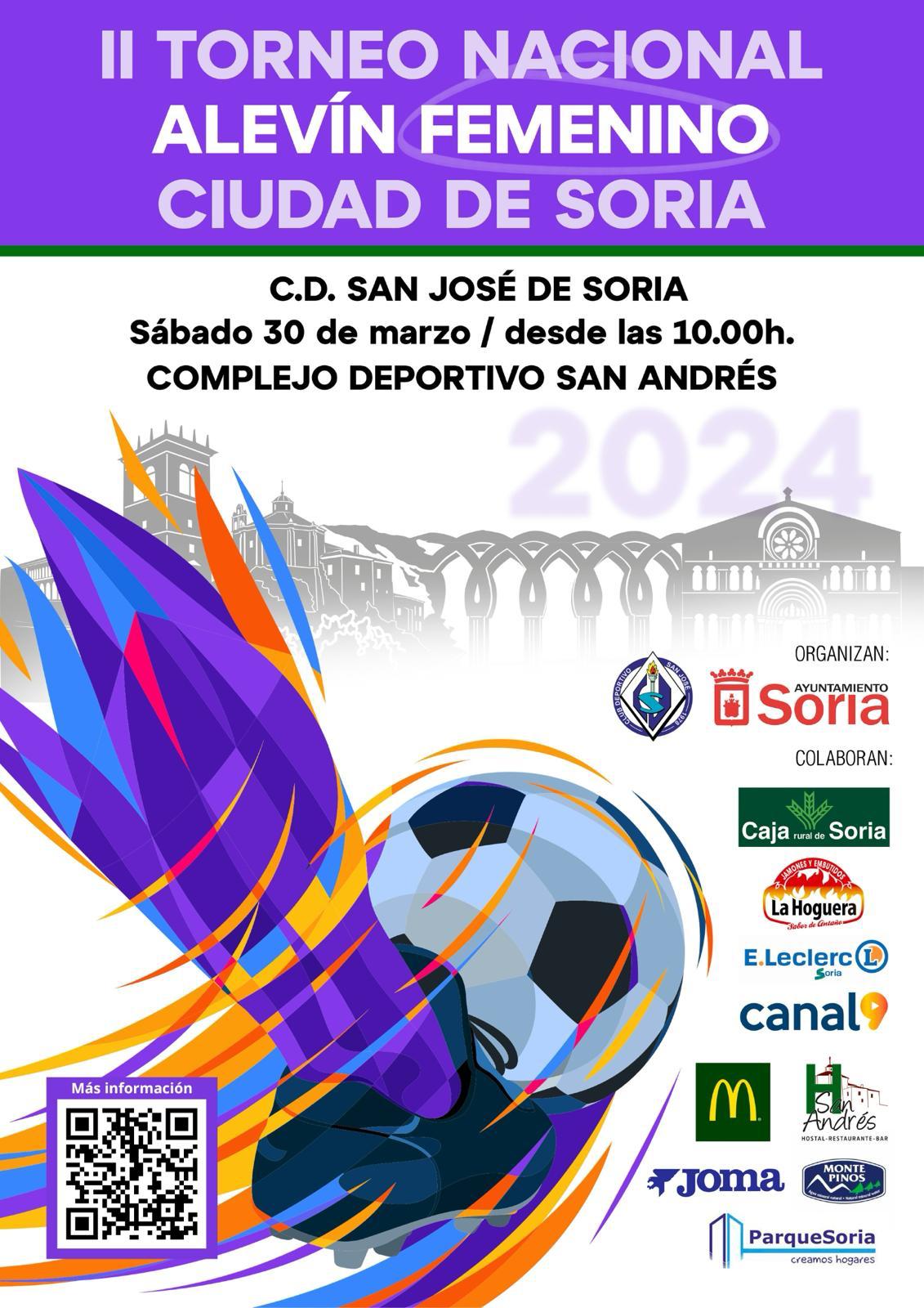 Cartel del II Torneo Alevín de Futbol Femenino del CD San José.