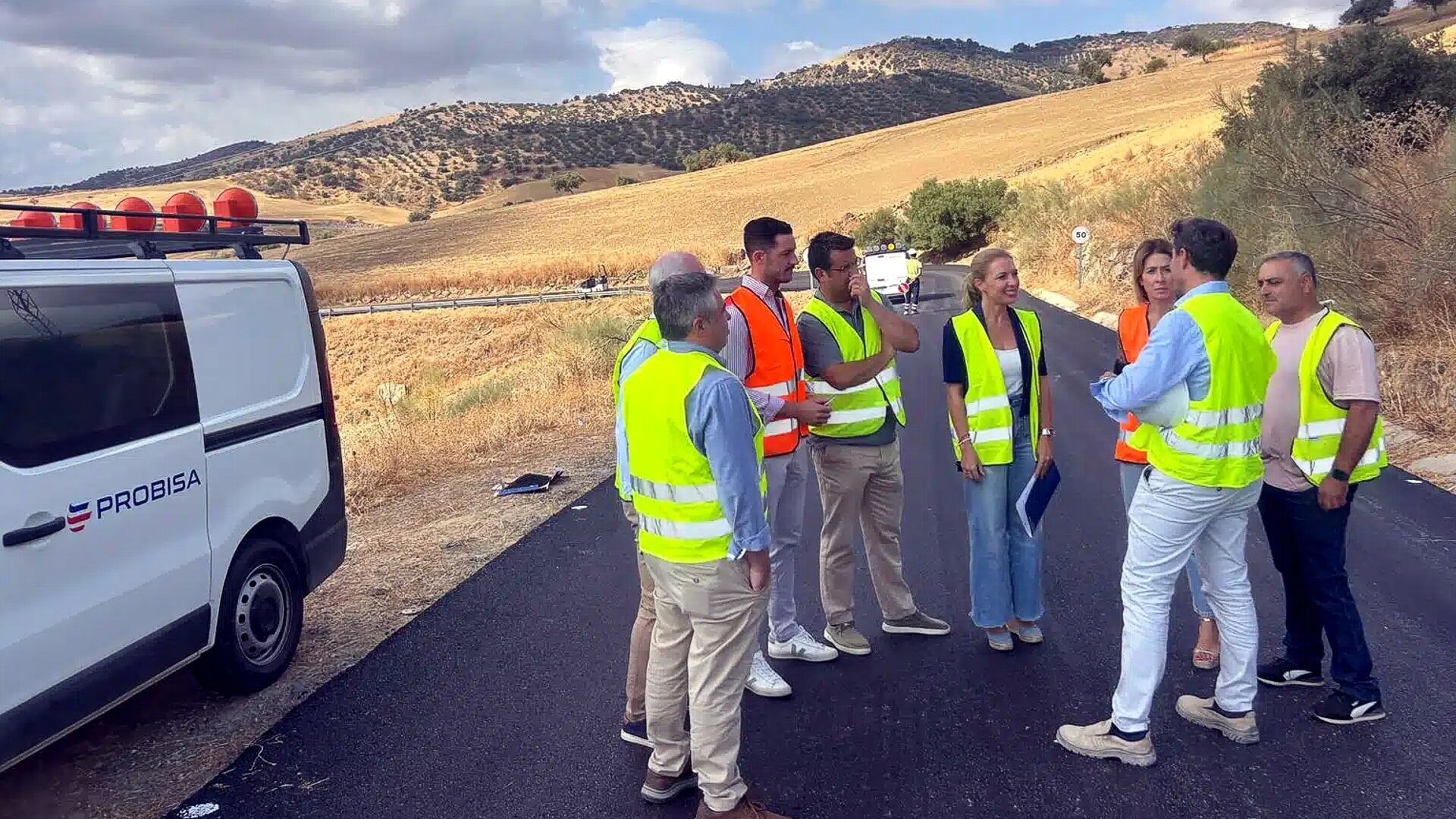 La diputada de Fomento e Infraestructuras, Nieves Atencia, visita la MA-3403