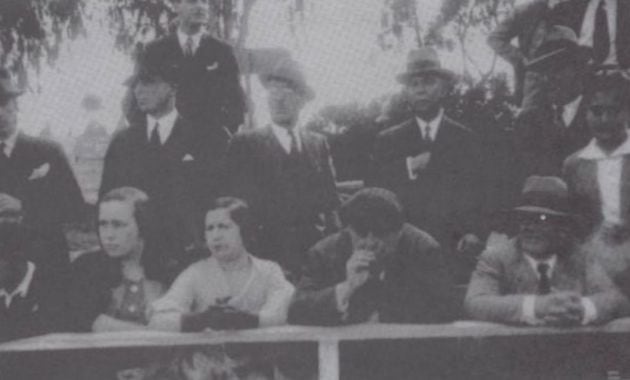 Uno de los palcos del Statdium el día de la inauguración, en 1927