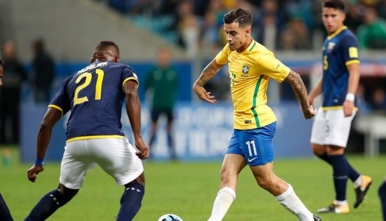 Philippe Coutinho, durante el último encuentro con Brasil