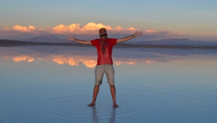 Atardecer mágico en el Salar de Uyum, Bolivia