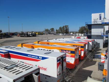 Asi luce el paddock antes del inicio de estos test de Moto GP