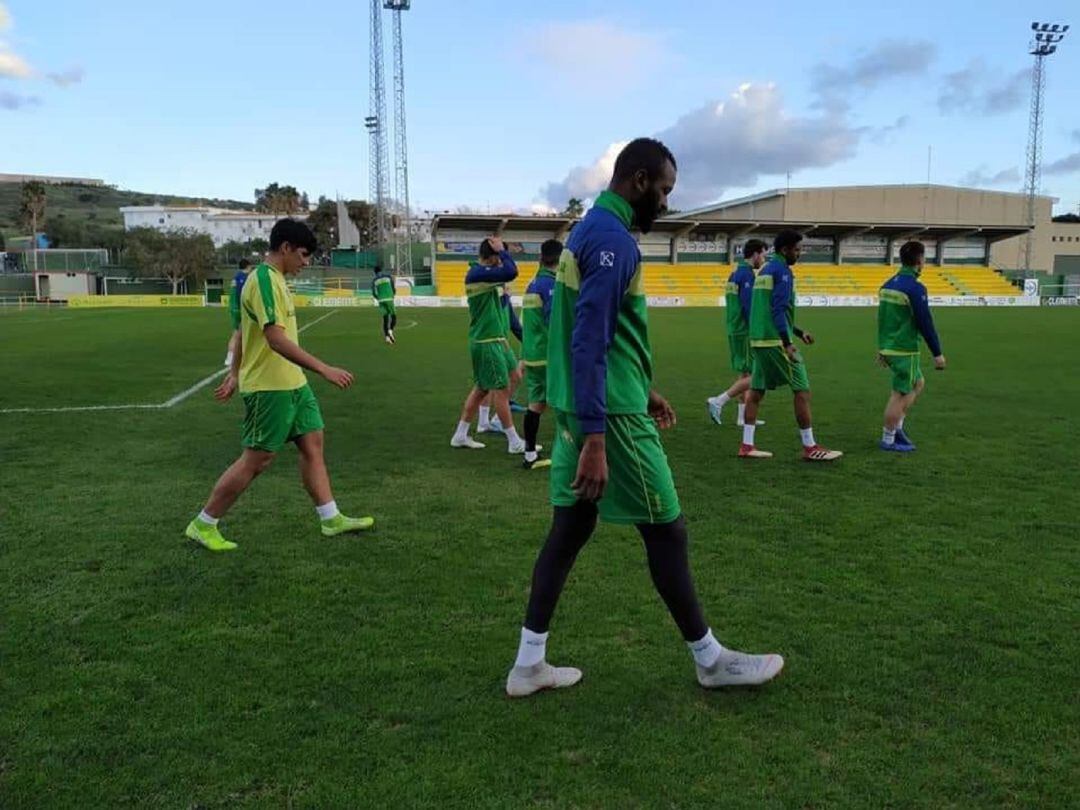 Sidibé en un entreno.