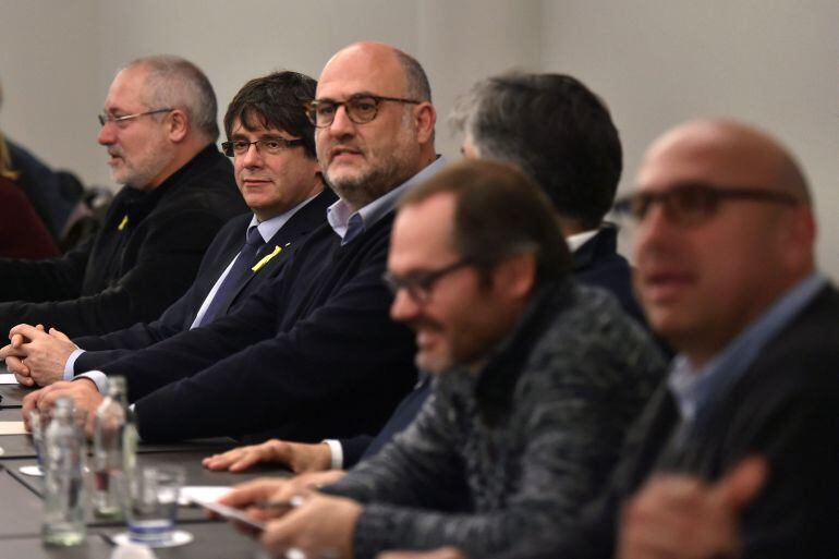 Reunión del grupo parlamentario de JxCat con Puigdemont en Bruselas