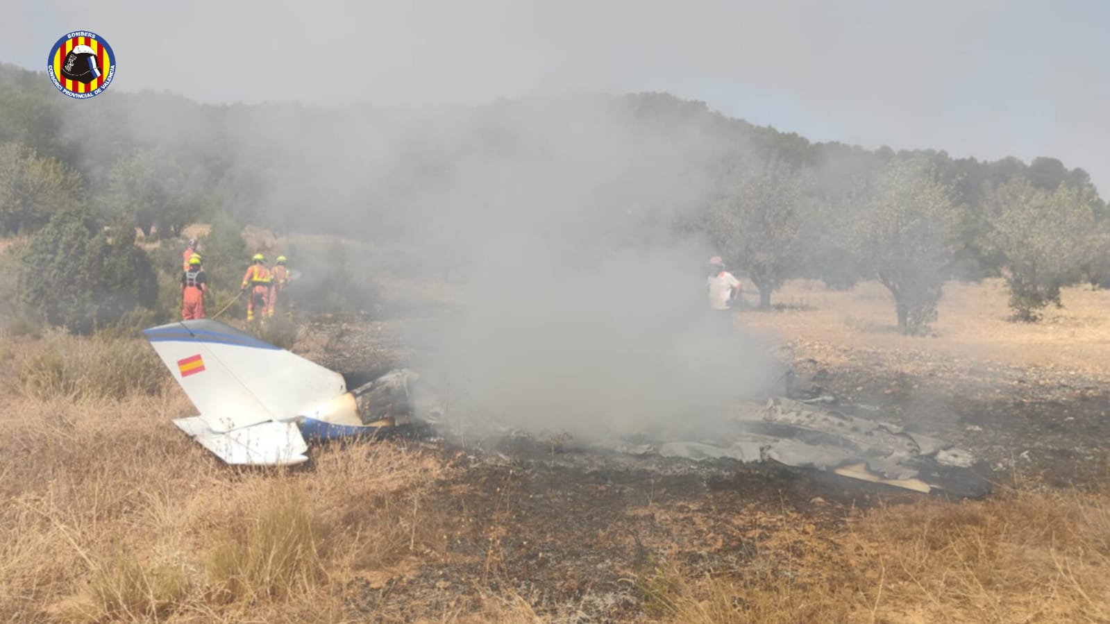 Accidente de una avioneta en el Pontón de Requena