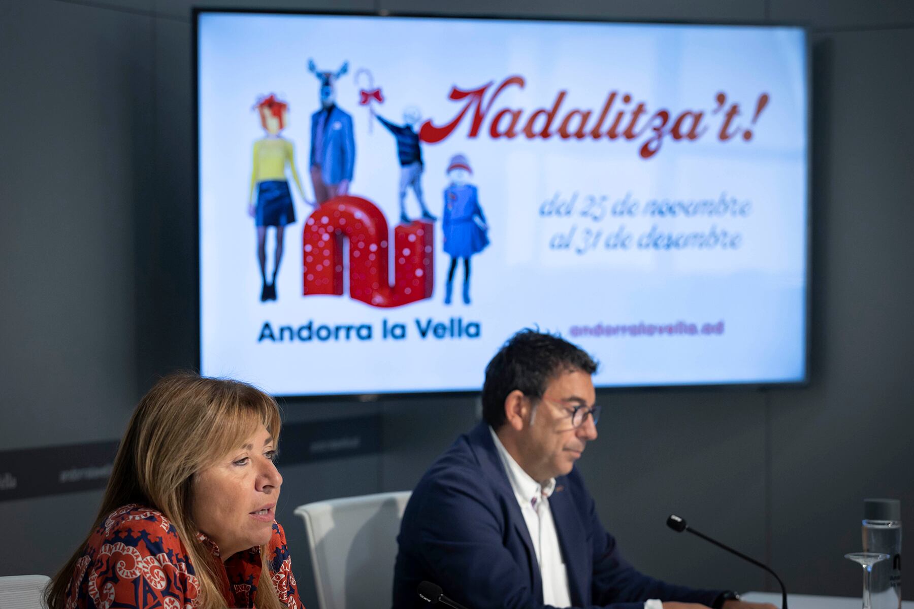 La cònsol major d&#039;Andorra la Vella, Conxita Marsol, i el conseller de Cultura, Miquel Canturri