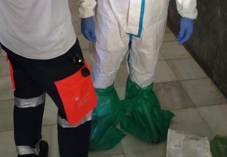 Bolsas de basura utilizadas