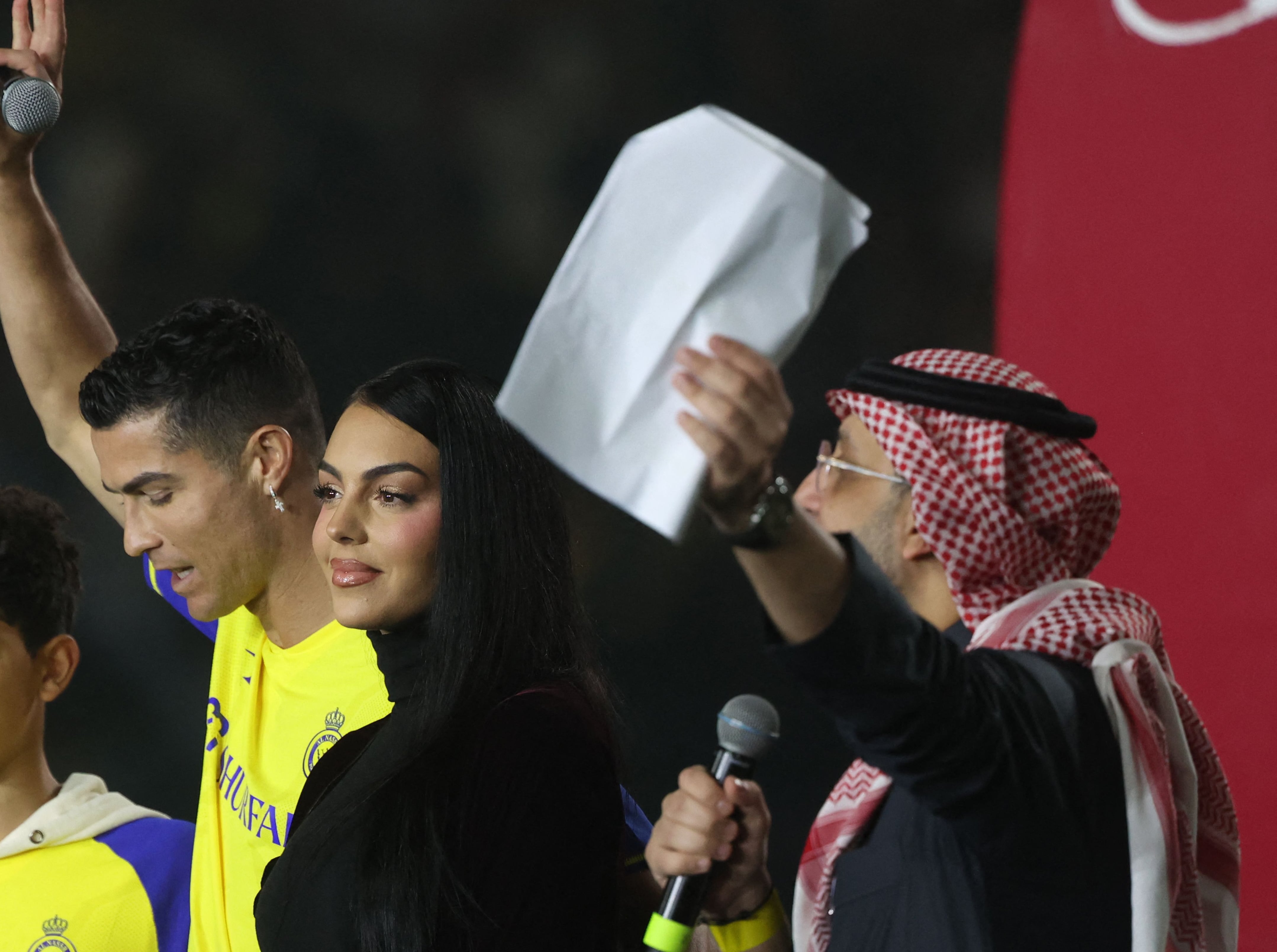 Georgina Rodríguez en la presentación de Cristiano Ronaldo.