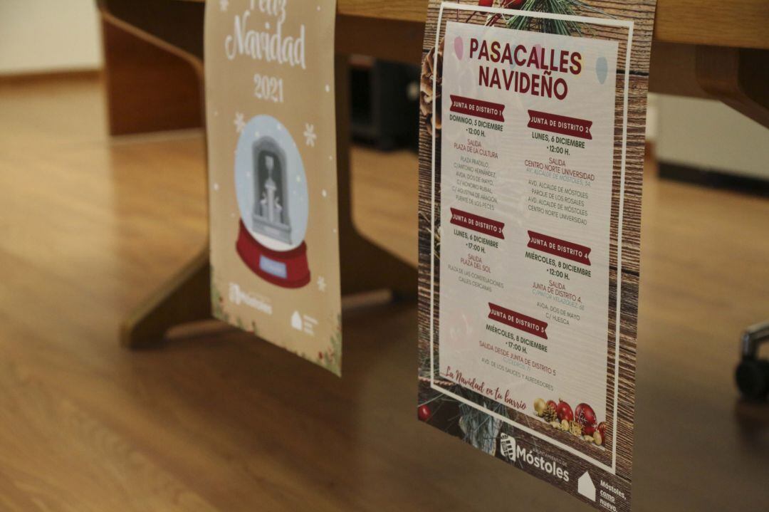 Carteles de la programación de Navidad de Móstoles