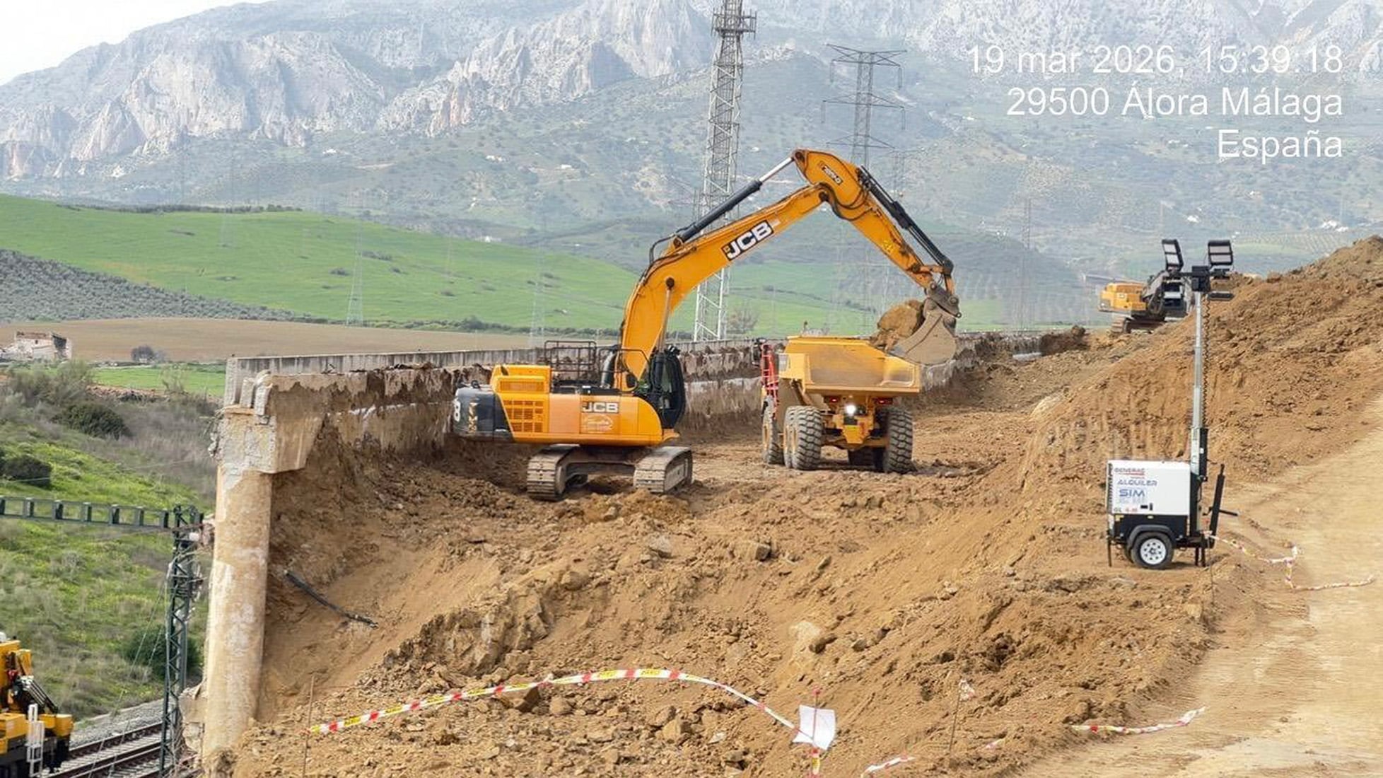 Puente publica vídeos para mostrar la complejidad de las obras en la vía del AVE a Málaga