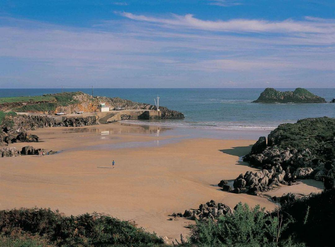 Playa de Palombina, en litoral de Llanes