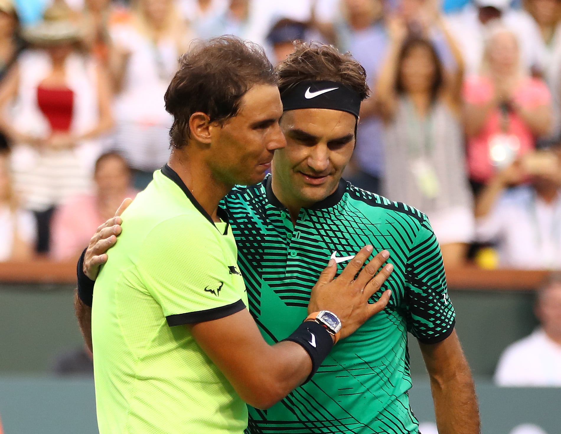 Federer y Nadal, en 2017.