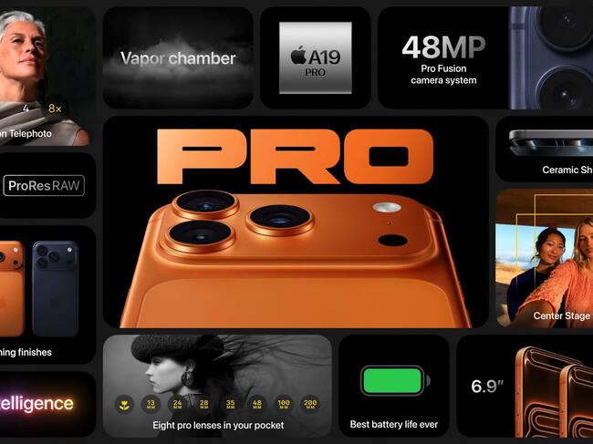 Características de los nuevos iPhone 17 Pro.