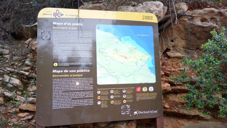 Mapa de uso público del Parque Natural del Montgó.