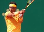 NOG. Roquebrune Cap Martin (France), 21/04/2018.- Rafael Nadal of Spain in action during his semifinal match against Grigor Dimitrov of Bulgaria at the Monte-Carlo Rolex Masters tournament in Roquebrune Cap Martin, France, 21 April 2018. (España, Tenis, Francia) EFE/EPA/SEBASTIEN NOGIER