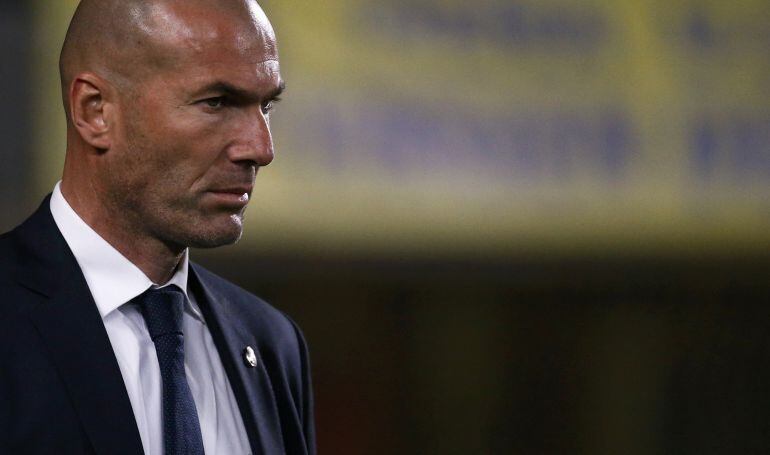 Zinedine Zidane, antes del encuentro entre Las Palmas y Real Madrid.