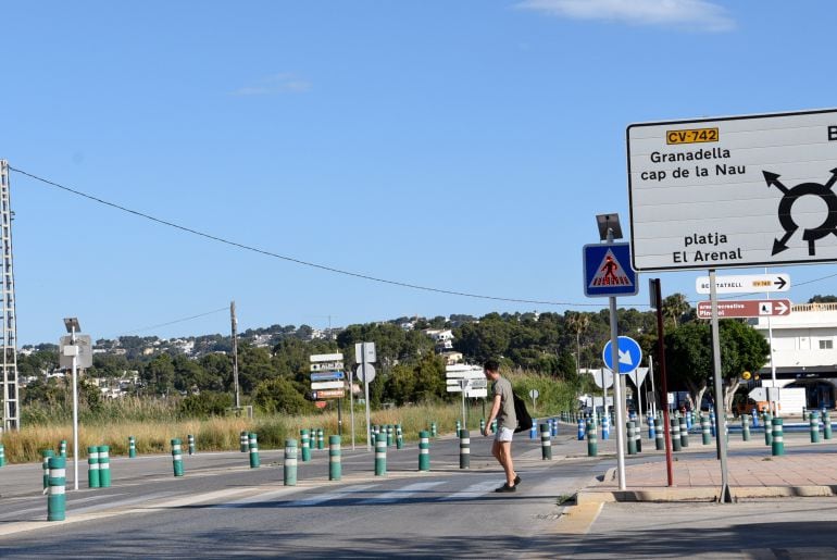 Señalización lumínica en Xàbia.